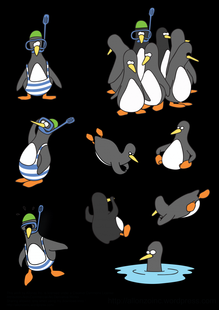 free vector Funny Penguin Vector Set